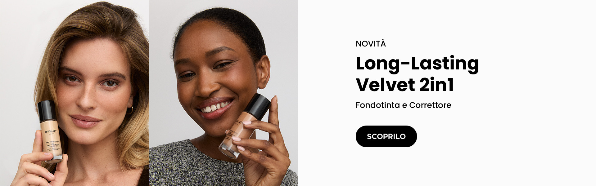 Long-Lasting Velvet Fondotinta e Correttore 2in1 è ora disponibile